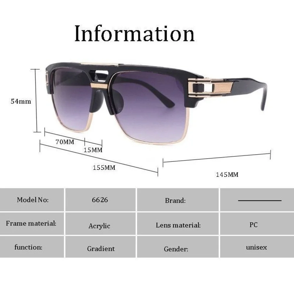 Rectangular Gangster Black Shades‎ Mens Designer Sunglasses Cholo Party Shades